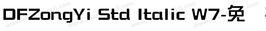 DFZongYi Std Italic W7字体转换